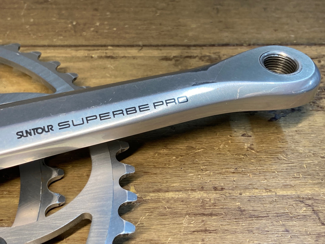 JH689 サンツアー SUNTOUR シュパーブプロ SUPERBE PRO コッタレス アルミ クランクセット 172.5mm 52/39T