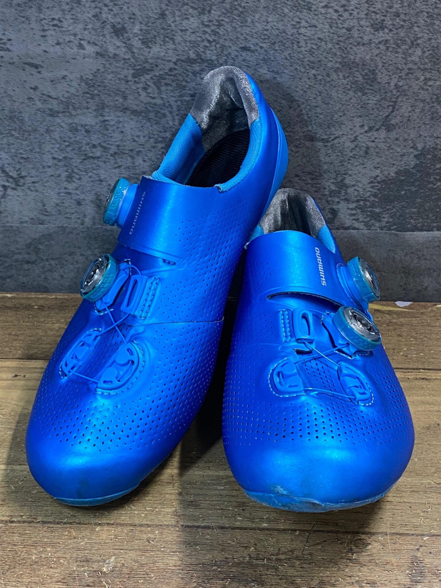 JW177 シマノ SHIMANO SHRC901M ビンディングシューズ SPD-SL EU41 青