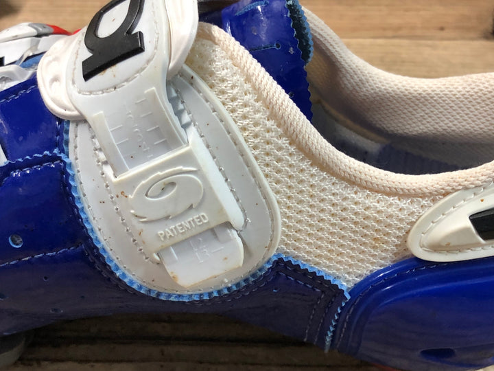 JV462 シディ SIDI エルゴ2 カーボン ERGO 2 CARBON ビンディングシューズ 青白 3穴 EU41.5 ※傷み変色