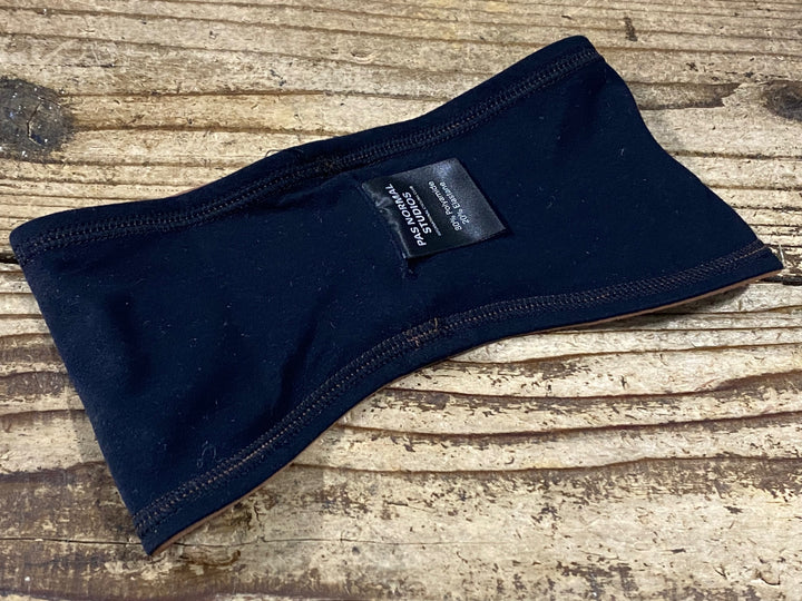 KM734 パスノーマルスタジオ PAS NORMAL STUDIOS Logo HEADBAND 裏起毛 茶