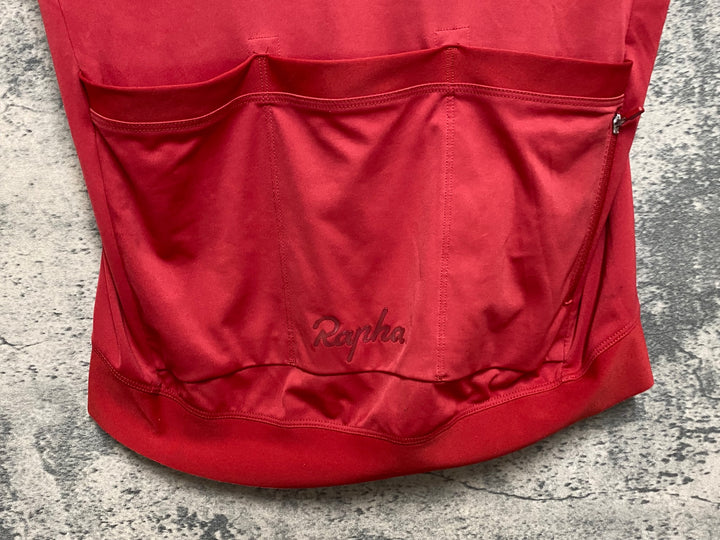 JQ779 ラファ Rapha MEN’S SHORT SLEEVE CORE JERSEY 半袖 サイクルジャージ 赤 S