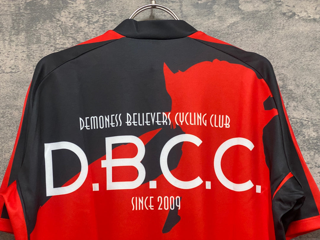 JQ010 アウローラ AURORA 半袖 サイクルジャージ 赤 黒 2XL ろんぐらいだぁすとーりーず!