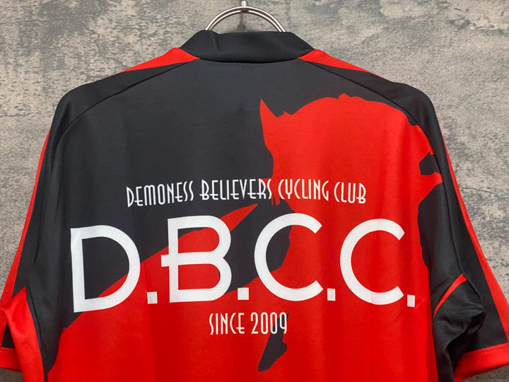 JQ010 アウローラ AURORA 半袖 サイクルジャージ 赤 黒 2XL ろんぐらいだぁすとーりーず!