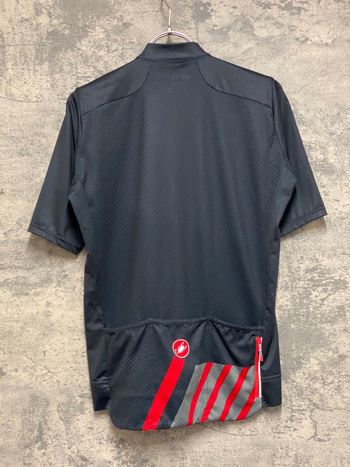 JS961 カステリ CASTELLI 半袖 サイクルジャージ 黒 S