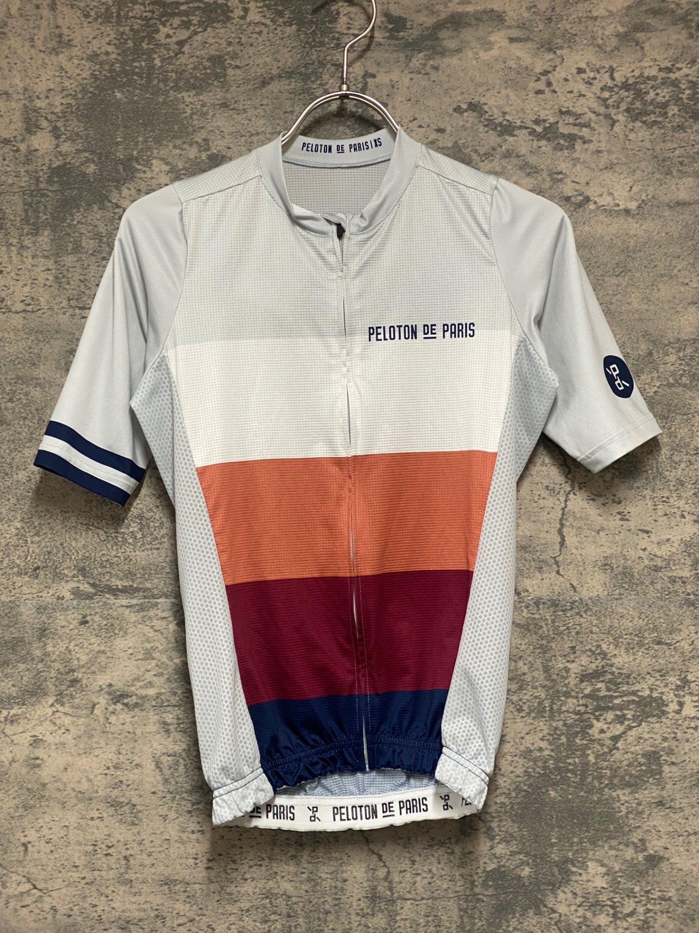 KH092 プロトンドパリ PELOTON DE PARIS 半袖 サイクルジャージ 白