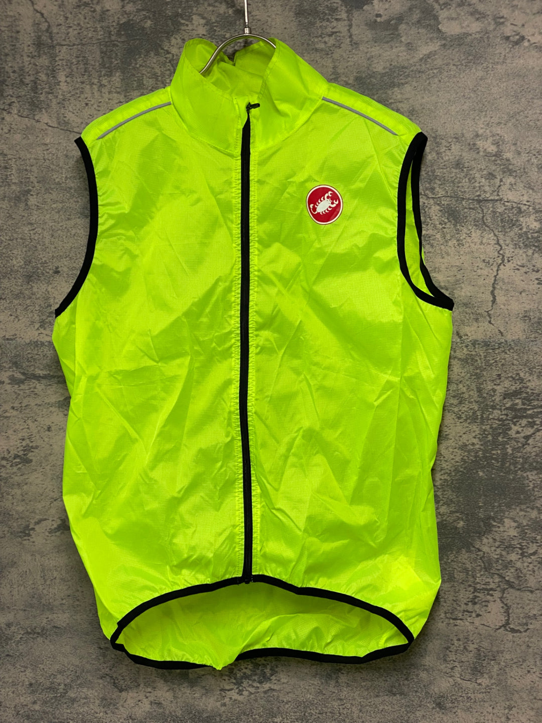 JW294 カステリ CASTELLI サイクルベスト ジレ 黄緑 XL