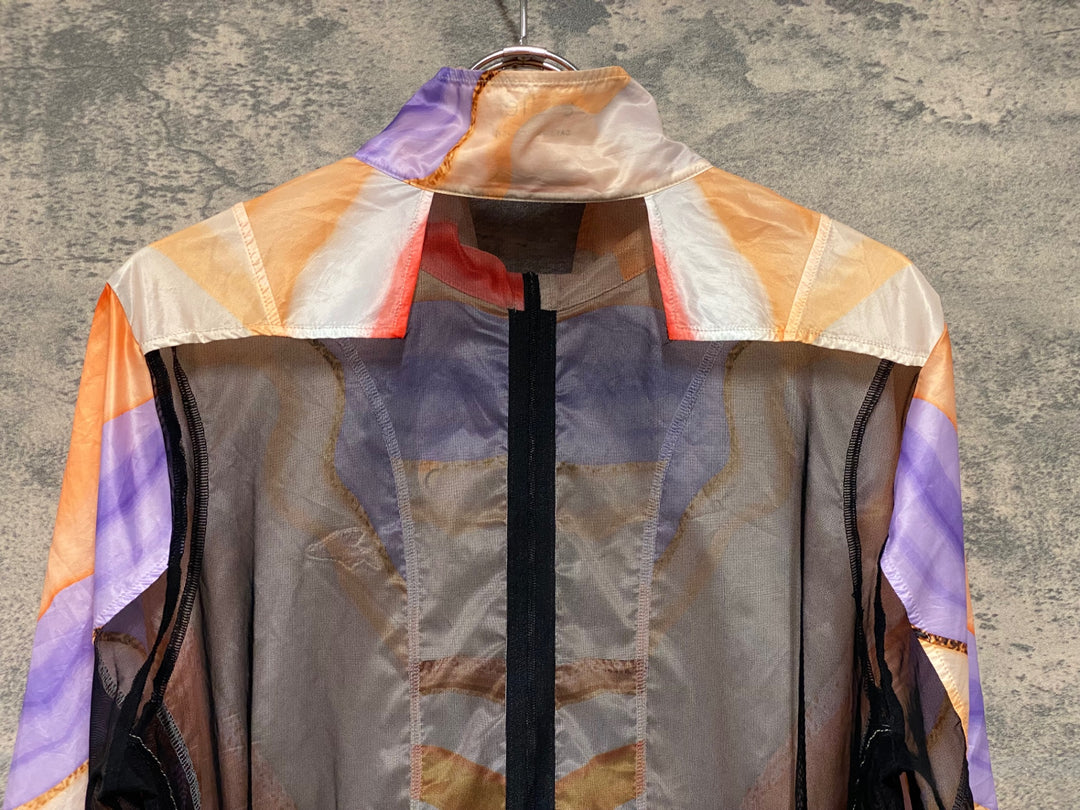 JK608 カフェドシクリステ Cafe du Cycliste atelier GAELLA 長袖 ウインドブレイカー 総柄 L