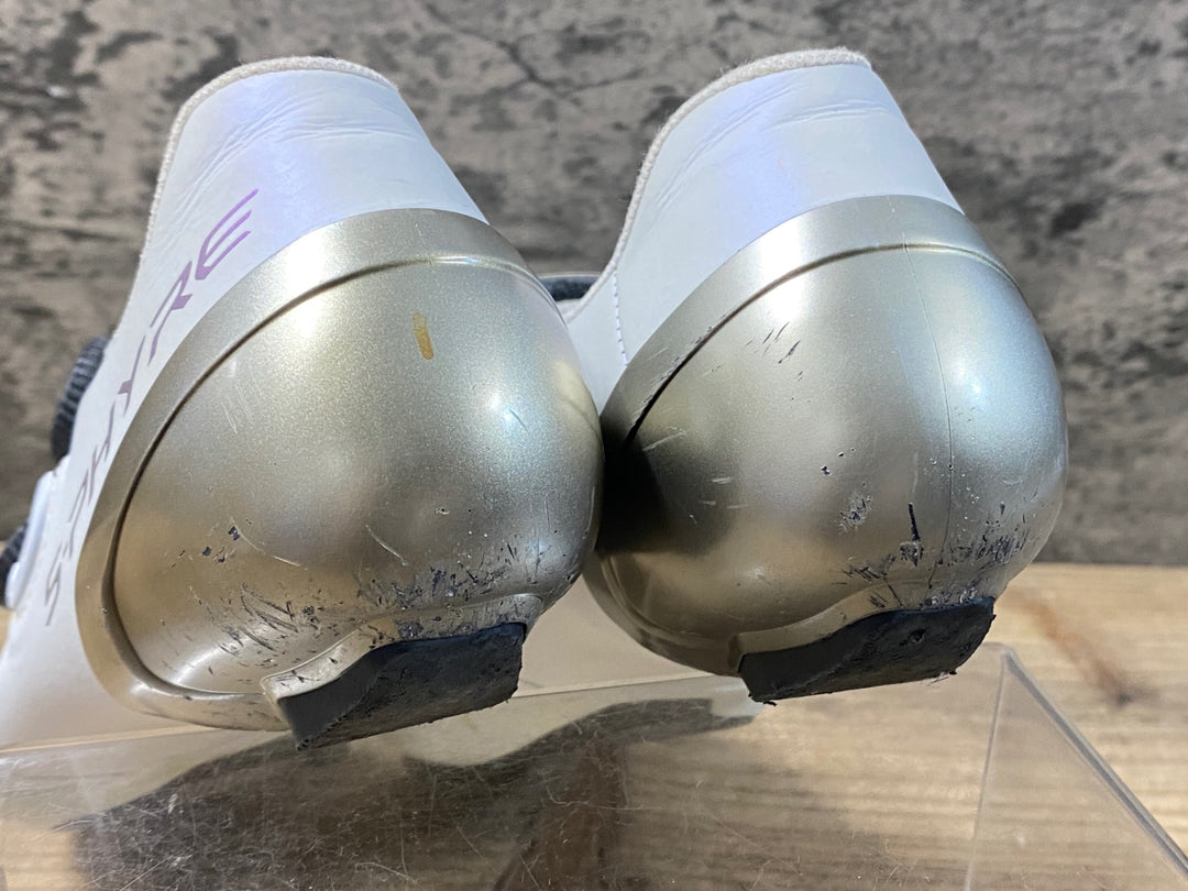 JZ049 シマノ SHIMANO S-PHYRE SHRC902M W01 S ビンディングシューズ 白 EU40 3穴