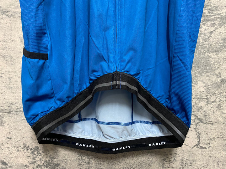 JN206 オークリー OAKLEY 半袖 サイクルジャージ 青 M CORE FIT