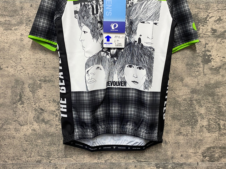 KA648 パールイズミ PEARL iZUMi 半袖 サイクルジャージ 黒 白 総柄 XL