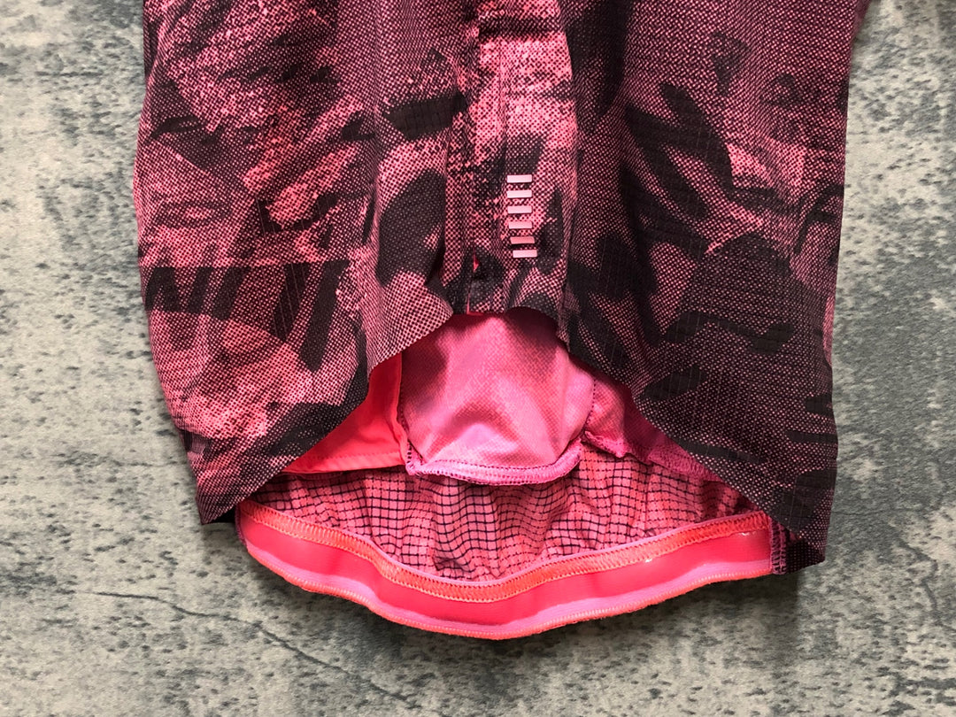 KE083 ラファ Rapha PRO TEAM FLYWEIGHT JERSEY ROAD GRAFFITI 半袖 サイクルジャージ ピンク 黒 XS