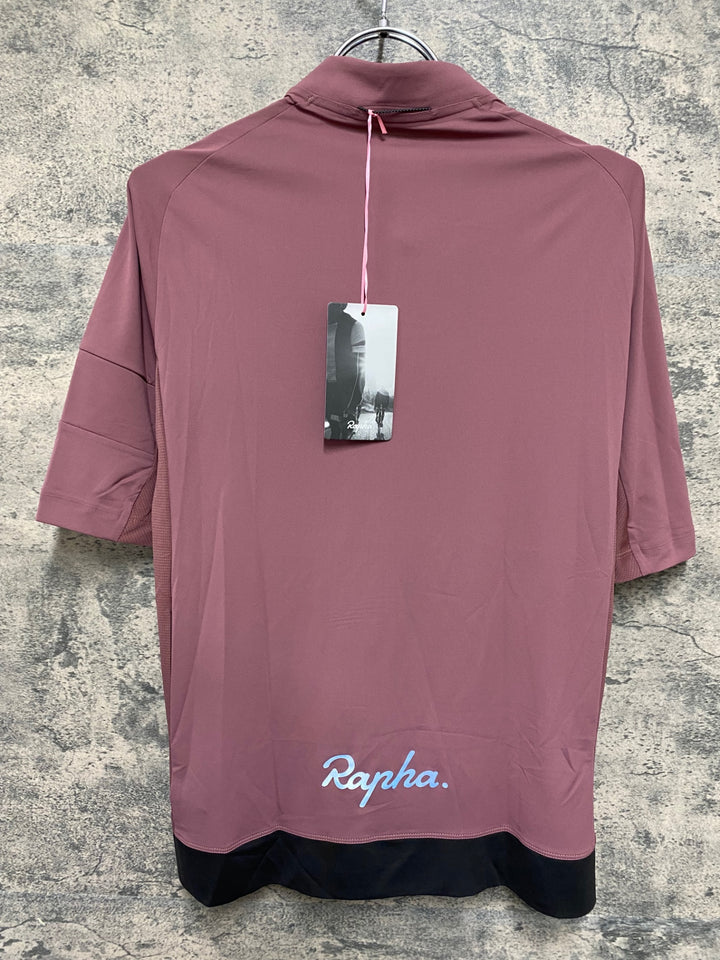 KQ690 ラファ Rapha MEN'S EXPLORE ZIP NECK TECHNICAL T-SHIRT 半袖 Tシャツ バーガンディ XS