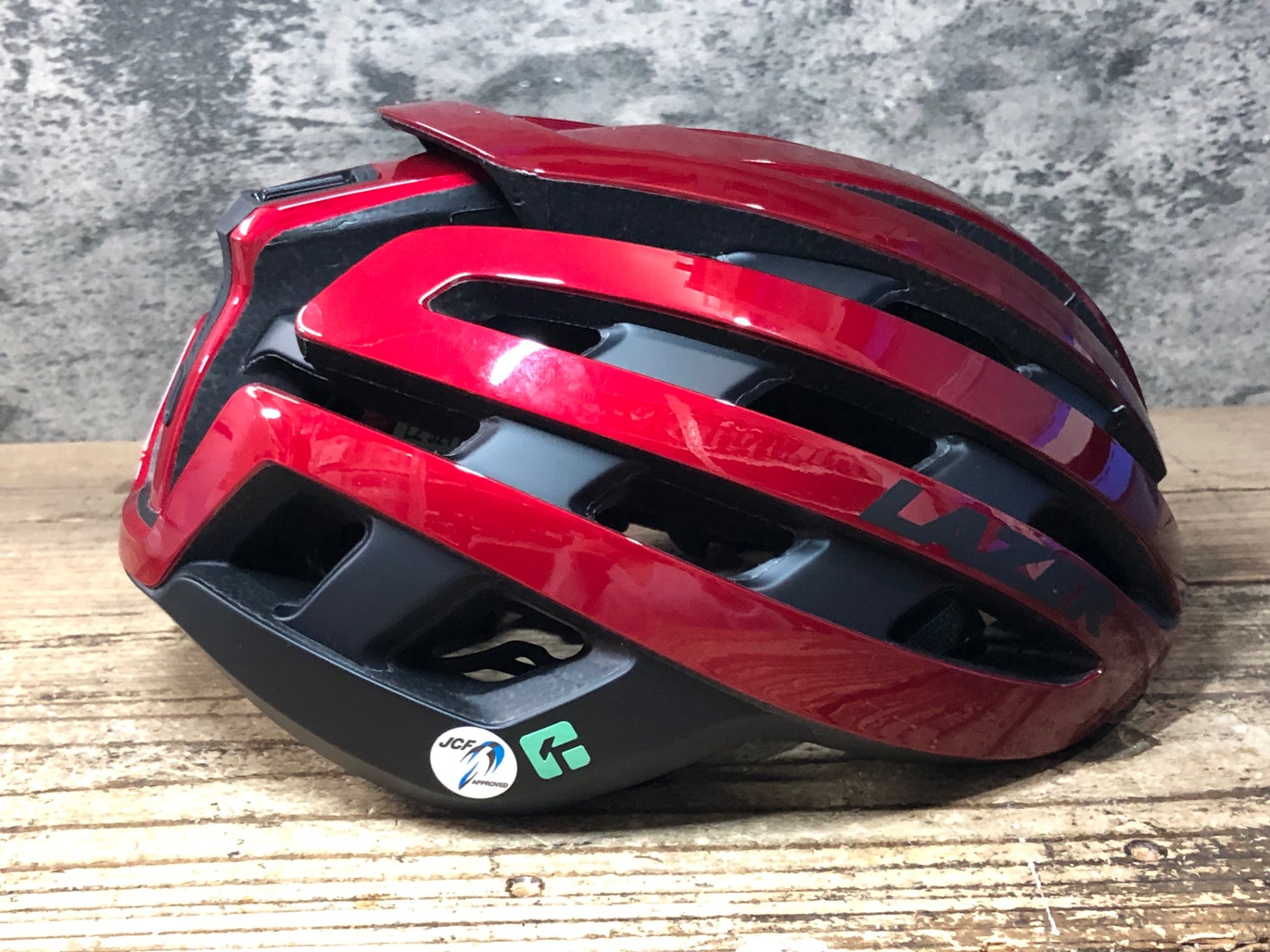 JO309 レーザー LAZER Z1 KC ヘルメット 赤 黒 M 55-59cm 2024/01製造