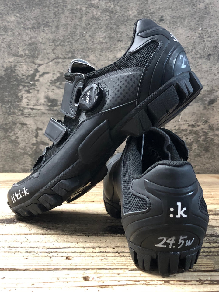 KG402 フィジーク FIZIK M6 MTB shoes ビンディングシューズ 黒 SPD EU38.5 ペン字あり