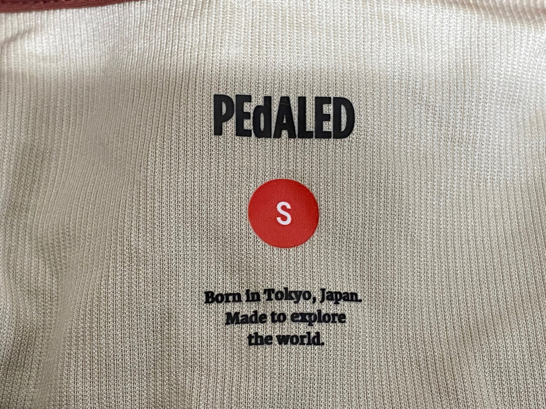 JL023 ペダレッド PEdALED 長袖 サイクルジャケット 白 ブラウン S