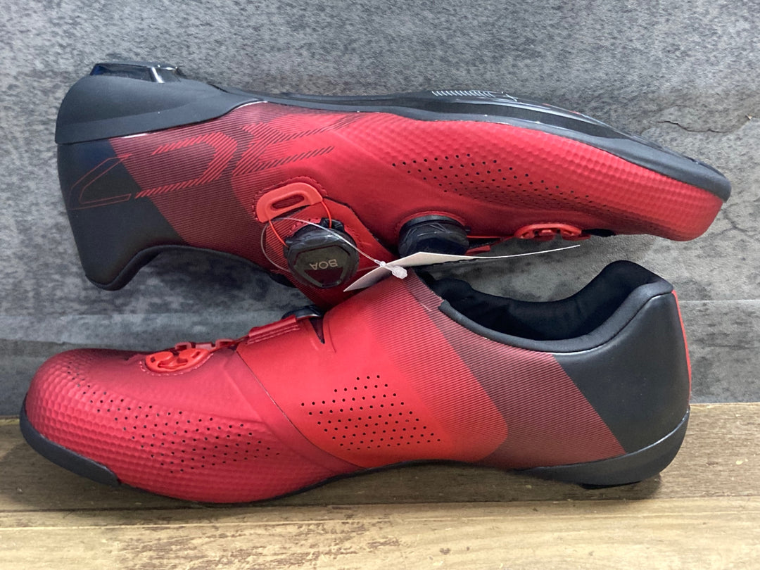 KL047 シマノ SHIMANO RC7 SHRC702M R24E ビンディングシューズ SPD-SL BOA 赤 EU43 WIDE