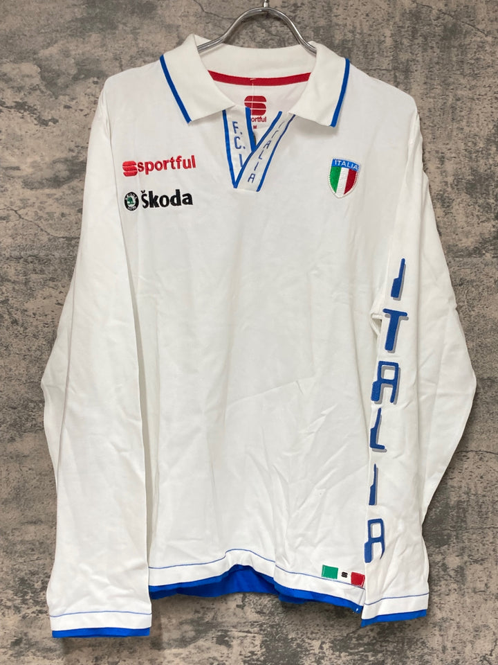 JV536 スポーツフル sportful 長袖 ポロシャツ 白 ITALIA Skoda