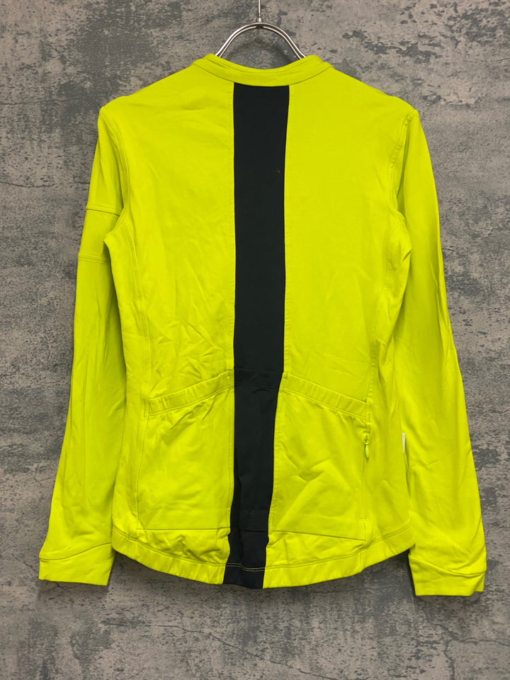 KA226 ラファ Rapha LONG SLEEVE SOUPLESSE JERSEY 長袖 サイクルジャージ 黃 S 裏起毛