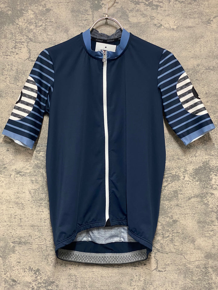 KM228 ドットアウト DOTOUT Horizon Jersey 半袖 サイクルジャージ 紺 M