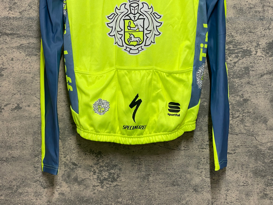 KJ867 スポーツフル sportful 裏起毛 長袖 サイクルジャージ 黄 M TINKOFF