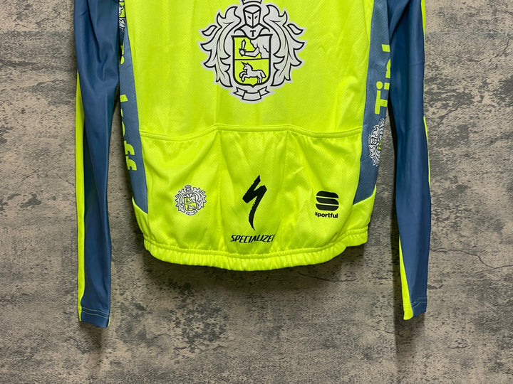 KJ867 スポーツフル sportful 裏起毛 長袖 サイクルジャージ 黄 M TINKOFF