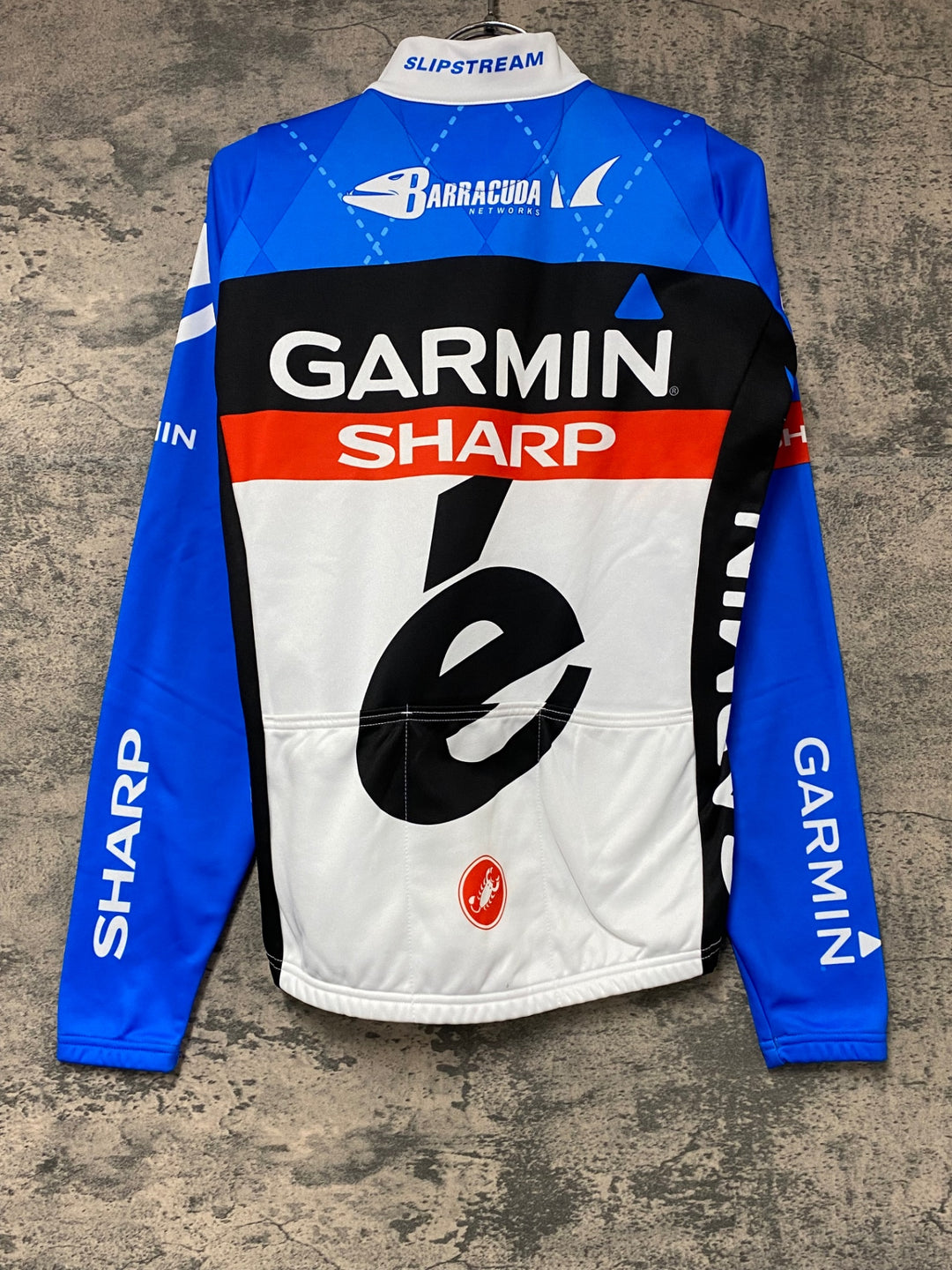 JF436 カステリ CASTELLI ROSSOCORSA 長袖 サイクルジャージ 青 S 裏起毛