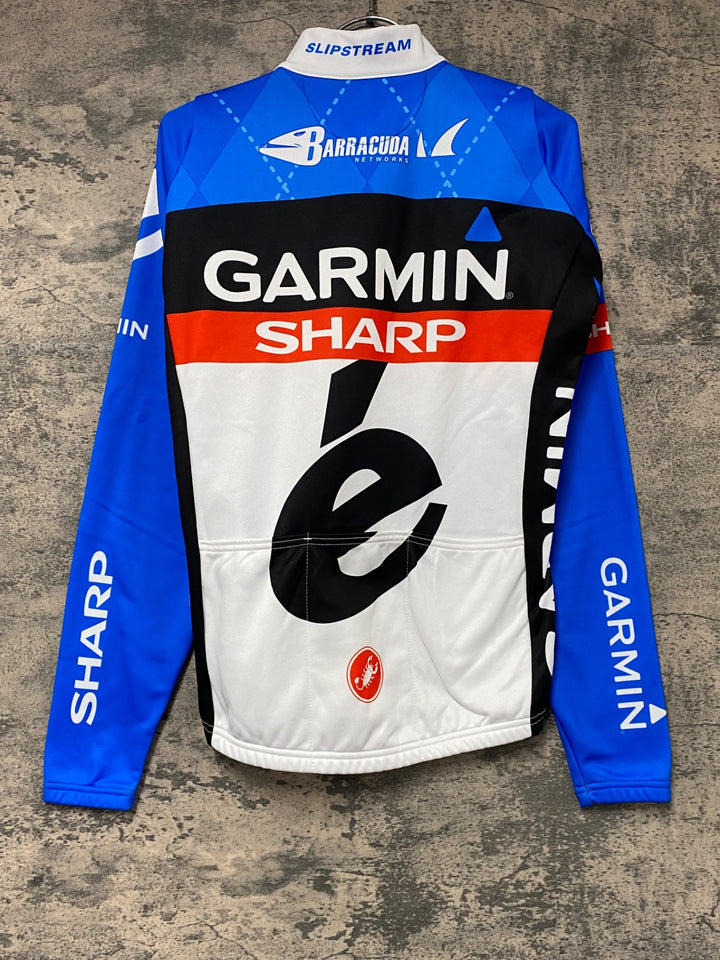 JF436 カステリ CASTELLI ROSSOCORSA 長袖 サイクルジャージ 青 S 裏起毛
