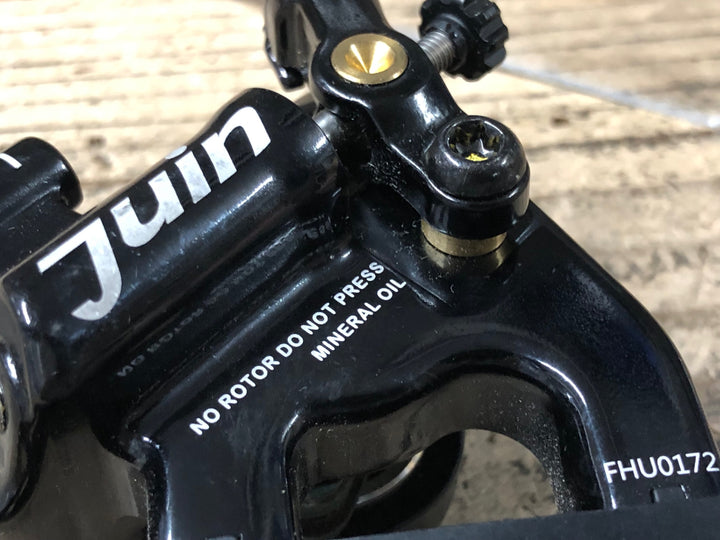 JS37 ジュイン Juin TECH F1 ハイブリッド ディスクブレーキ キャリパー ブラック フロント 機械 油圧