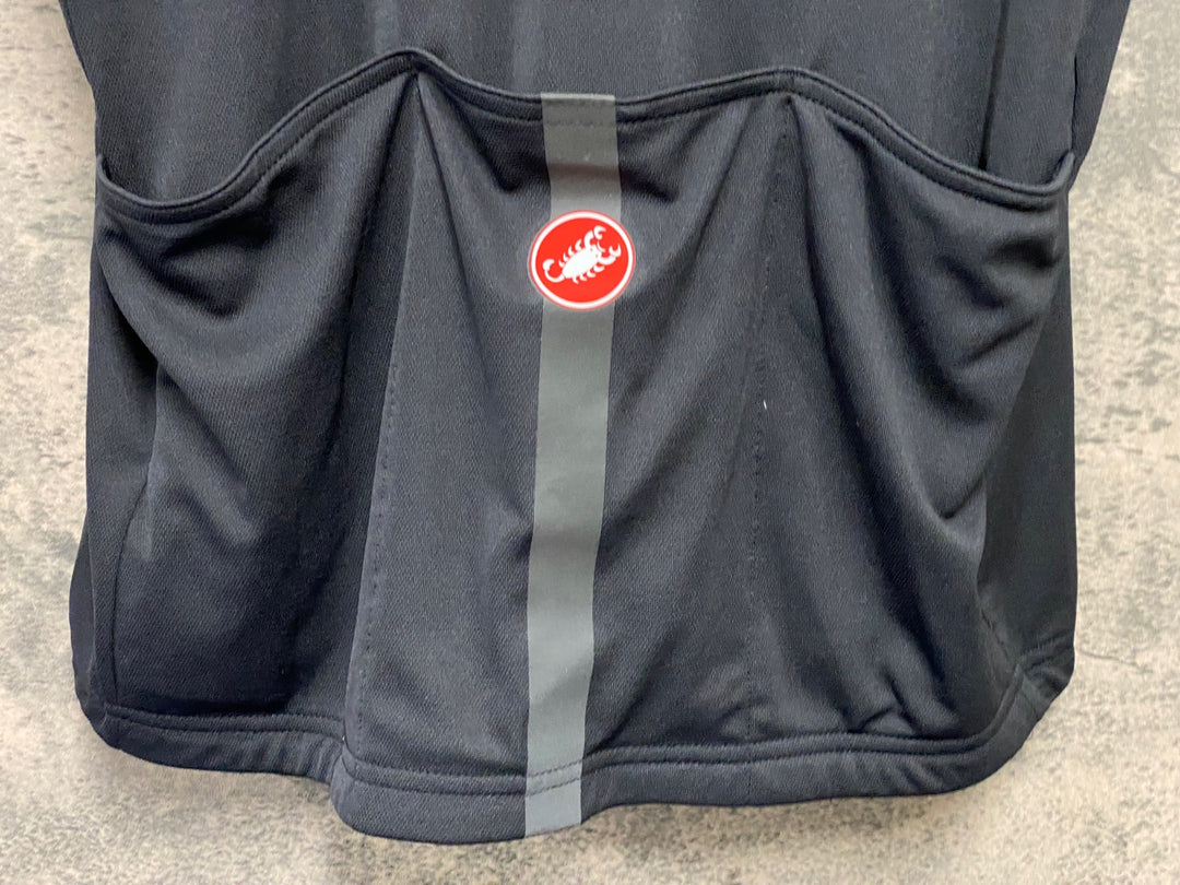 JQ860 カステリ CASTELLI CLASSIFICA JERSEY 半袖 サイクルジャージ 黒 XL