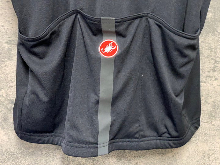 JQ860 カステリ CASTELLI CLASSIFICA JERSEY 半袖 サイクルジャージ 黒 XL