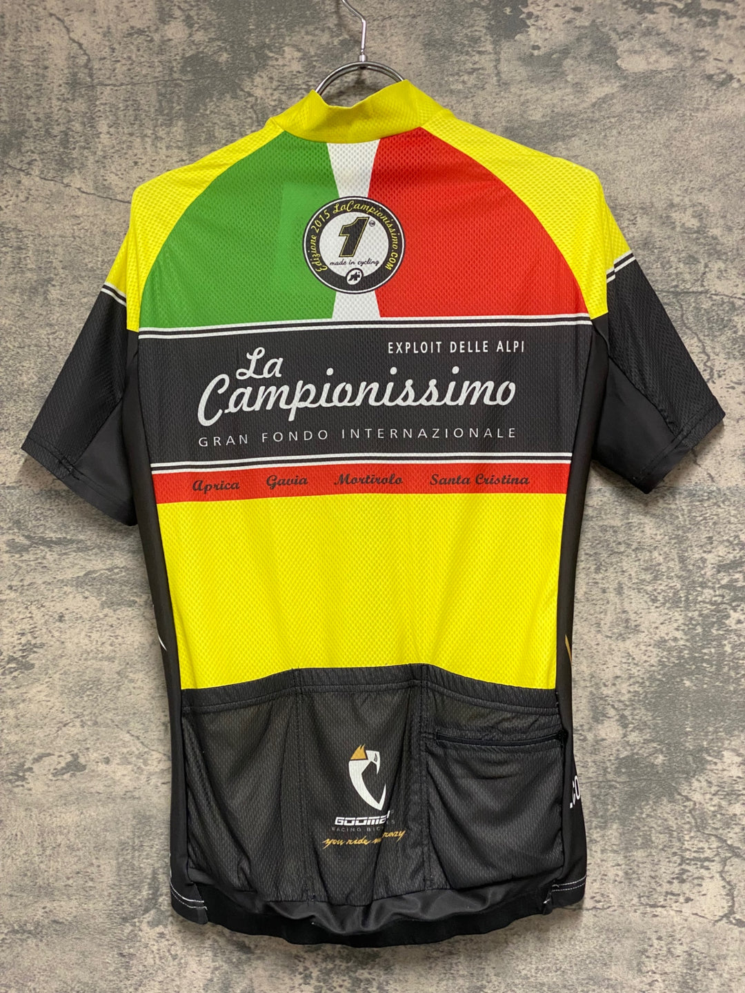 JV139 アソス ASSOS FAGNANO REPUBLIC 半袖 サイクルジャージ 黄 M