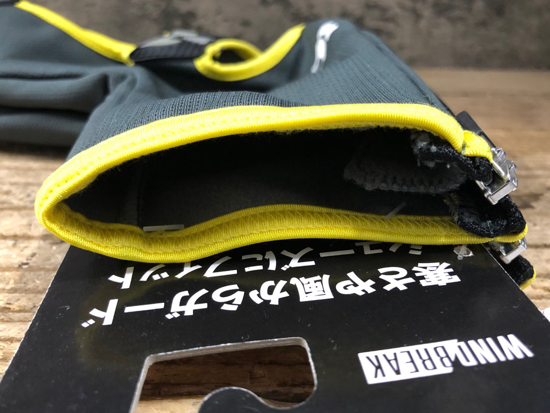 KQ292 パールイズミ PEARL iZUMi シューズカバー M 黄 WINDBREAK 未使用品