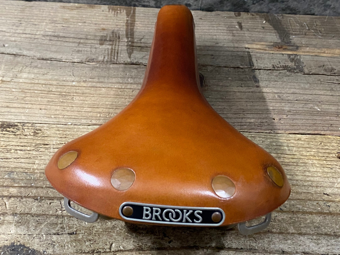 KE489 ブルックス BROOKS スウィフト チタニウム SWIFT TITANIUM レザーサドル ブラウン チタンレール
