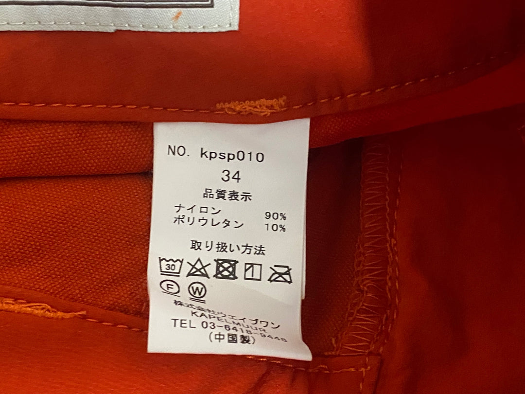 JO520 カペルミュール KAPELMUUR サイクルパンツ ショート オレンジ レディース 34 未使用