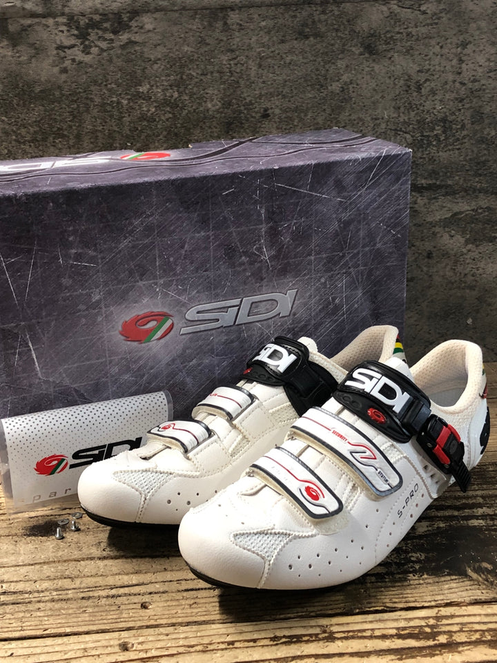 JQ952 シディ SIDI GENIUS 5 PRO ビンディングシューズ 3穴 白 EU45