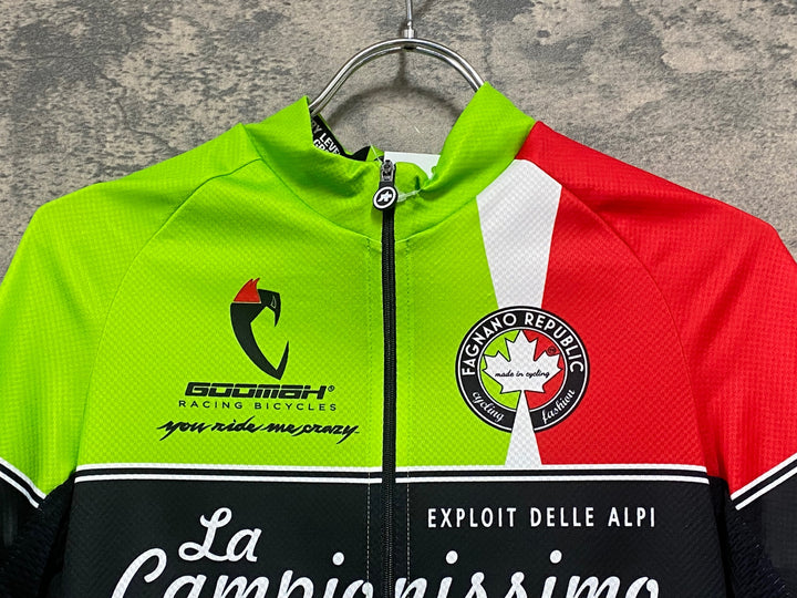 JV142 アソス ASSOS FAGNANO REPUBLIC 半袖 サイクルジャージ 緑 M