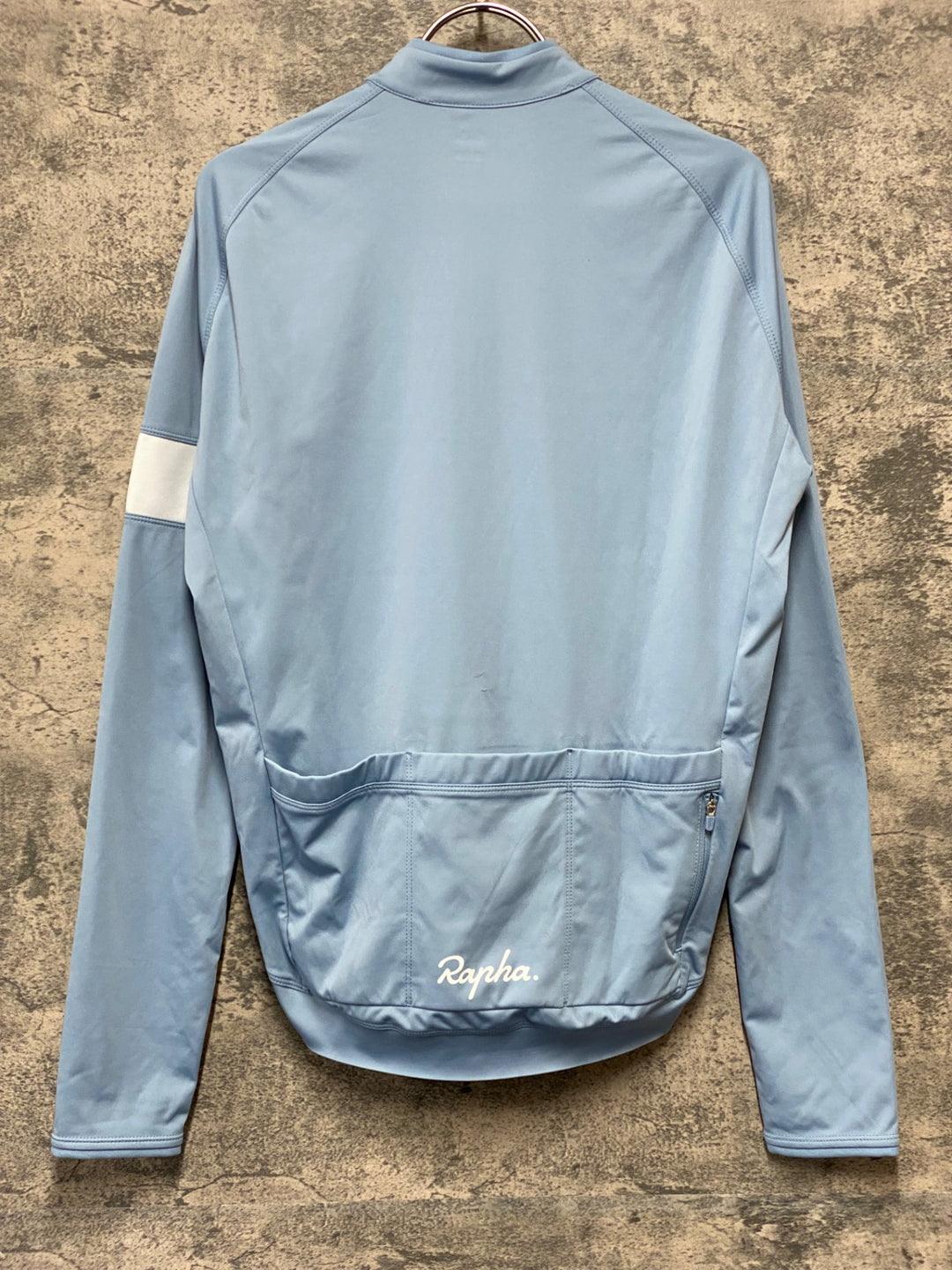 KH710 ラファ Rapha CORE LONG SLEEVE JERSEY 長袖 サイクルジャージ 水色 M 裏起毛