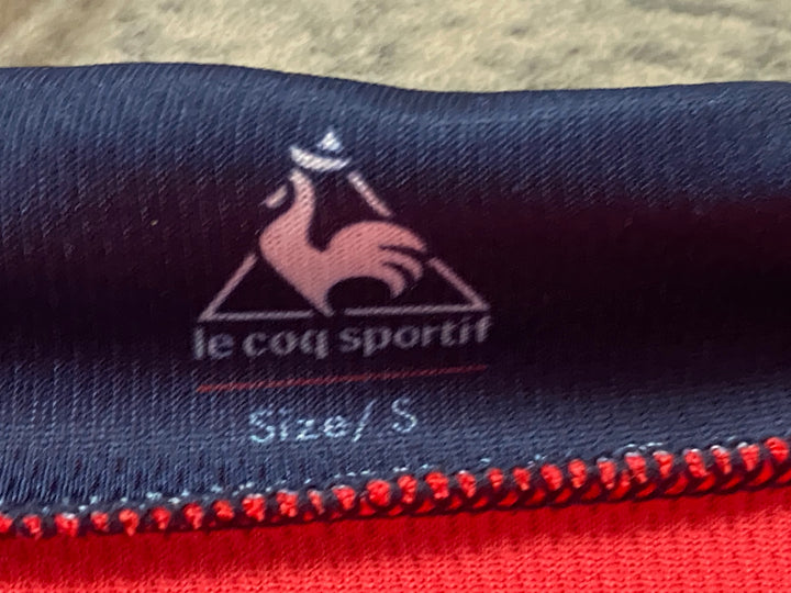 KH373 ルコックスポルティフ le coq sportif 半袖サイクルジャージ 赤白 S