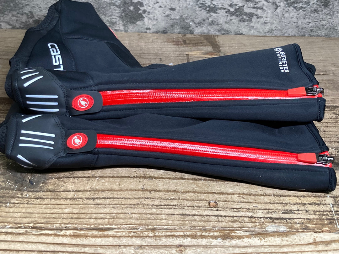 JH101 カステリ CASTELLI シューズカバー 黒 L 裏起毛 GORE TEX INFINIUM
