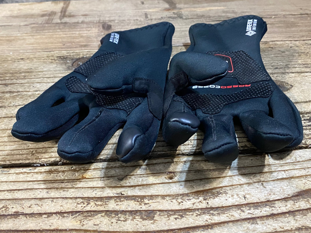 JZ099 カステリ CASTELLI ROSSO CORSA perfetto 長指 グローブ 黒 M 裏起毛 GORE-TEX INFINIUM