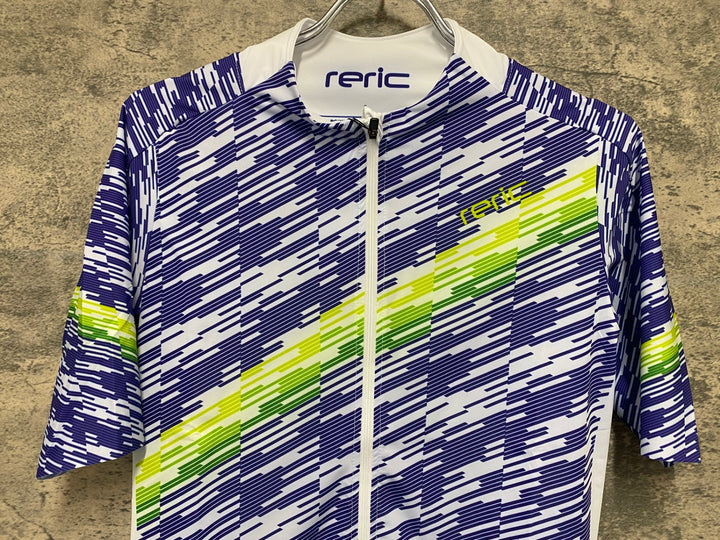 JV981 レリック reric Flash Aero Jersey 半袖サイクルジャージ 白 L