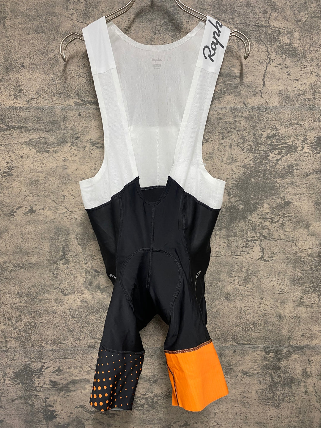 JW456 ラファ Rapha MEN'S PRO TEAM BIB SHORTS ビブショーツ 黒 オレンジ M Pedalist PINARELLO