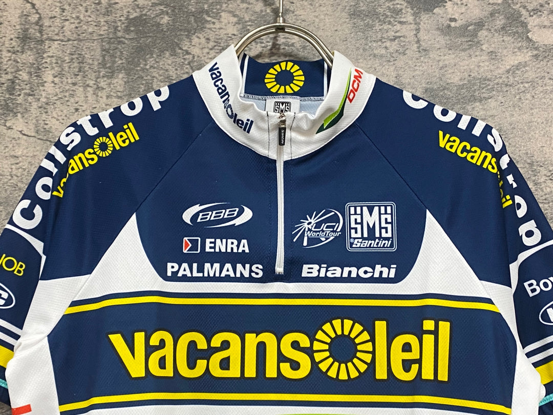 KB713 サンティーニ Santini 半袖 サイクルジャージ ハーフジップ 総柄 L vacansoleil