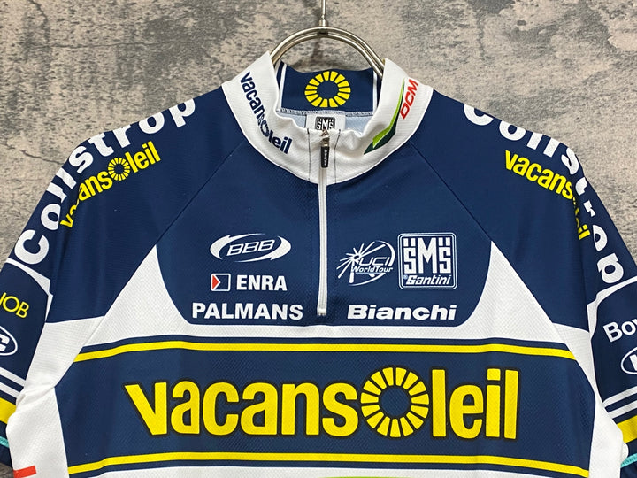 KB713 サンティーニ Santini 半袖 サイクルジャージ ハーフジップ 総柄 L vacansoleil