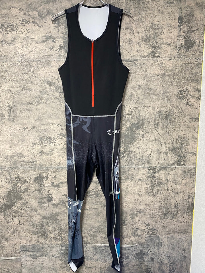 KE251 パンダーニ PANDANI ビブタイツ パッド無し 黒 白 XL