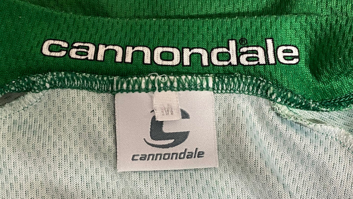 JU423 キャノンデール cannondale 半袖 サイクルジャージ 緑 M ハーフジップ