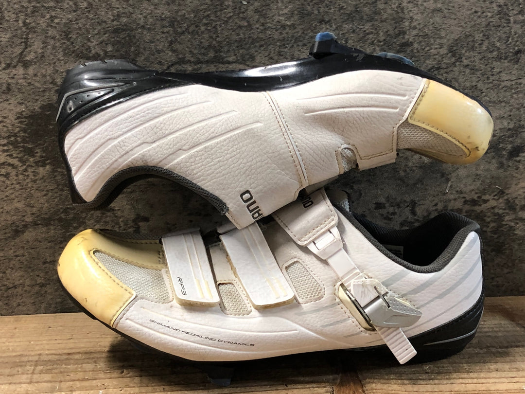 KD267 シマノ SHIMANO SH-RP300-E WIDE ビンディングシューズ 白 3穴 EU44