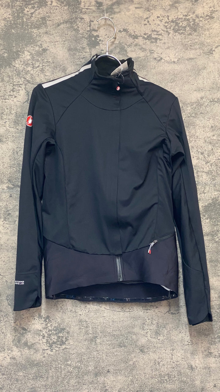 KL522 カステリ CASTELLI ROSSOCORSA 長袖 サイクルジャケット 黒 S 裏起毛