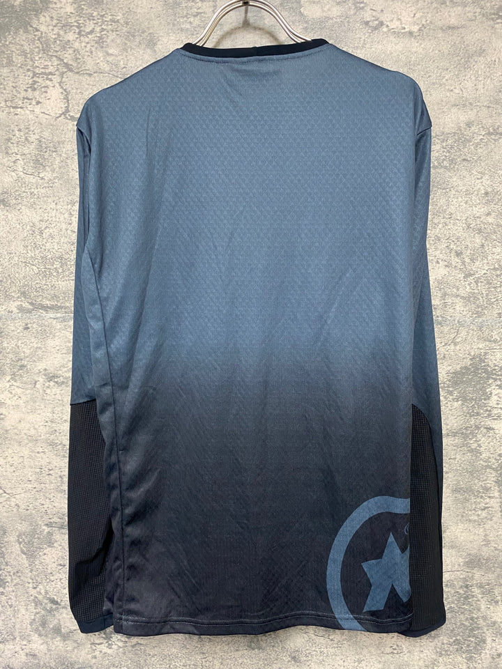 JL102 アソス assos TRAIL LS JERSEY T3 長袖 サイクルジャージ グレー 黒 S