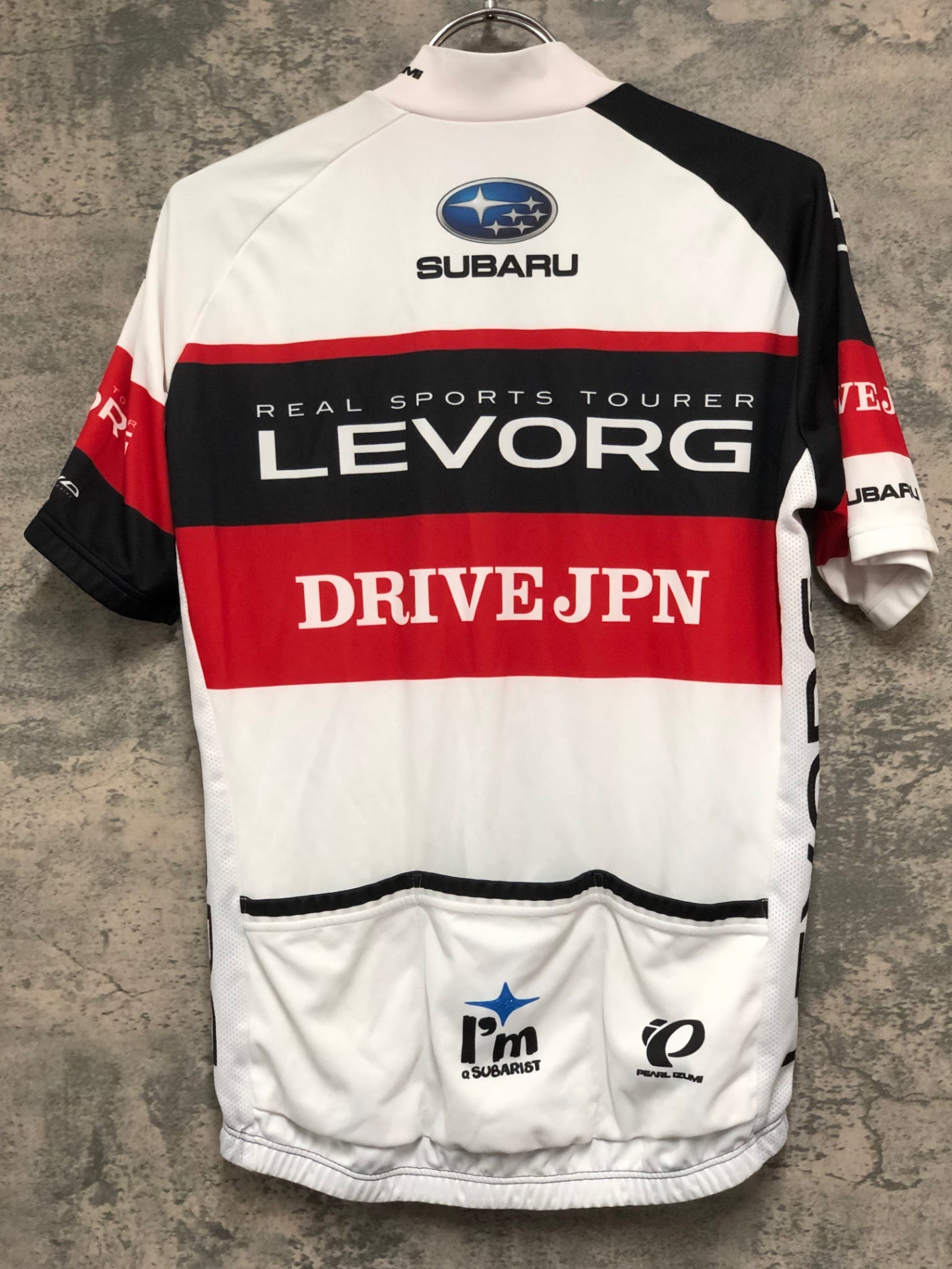 KE192 パールイズミ PEARL iZUMi 半袖 サイクルジャージ 白黒 L SUBARU